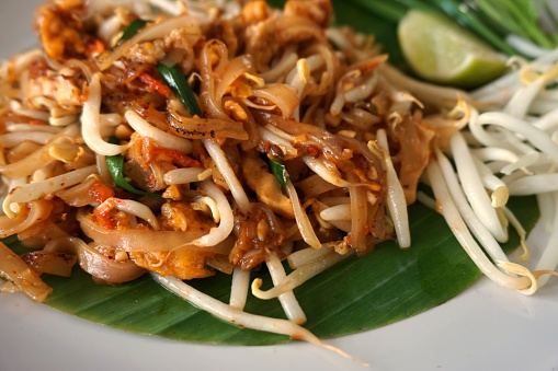 traditional Thai Fried Noodles or Thai name is Pat Thai