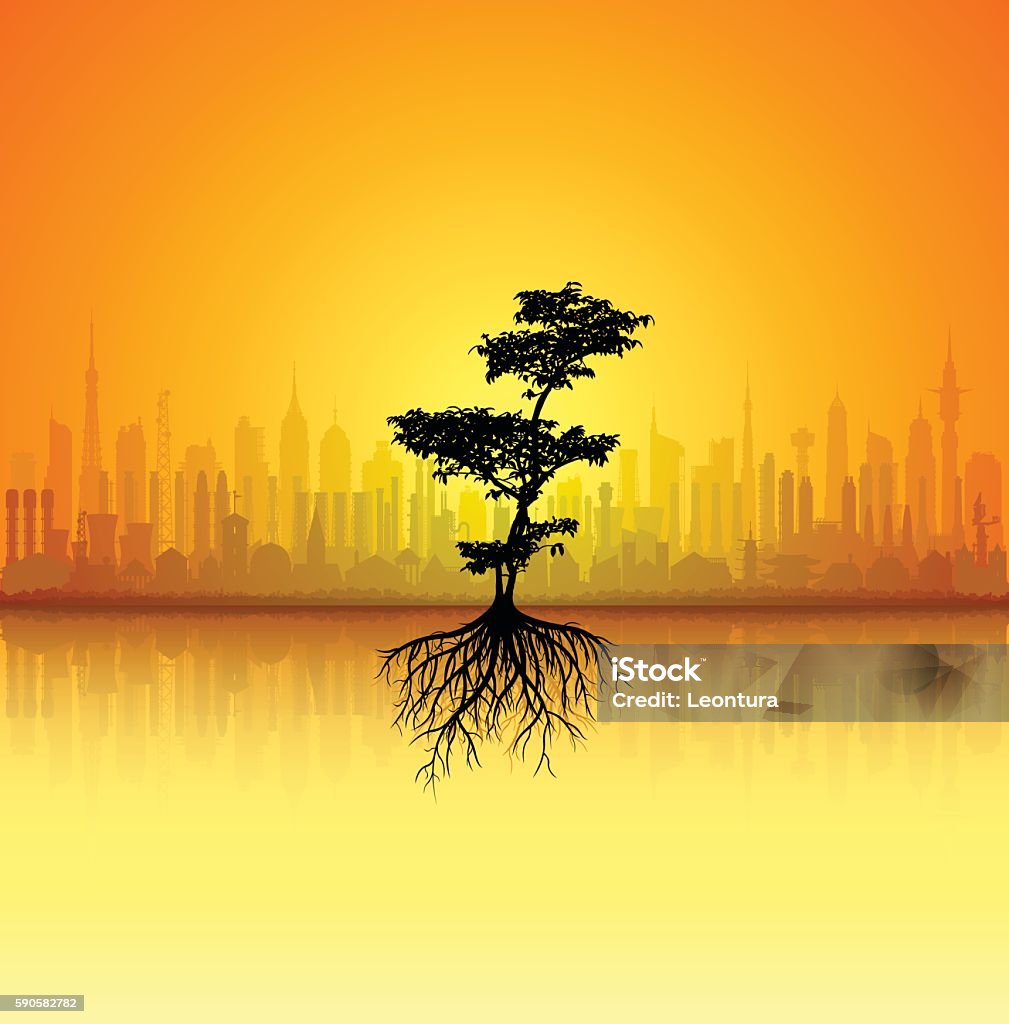 Deep Roots Cartoon Tree With Deep Roots Stock Illustration - Download Image Now - Strength ...