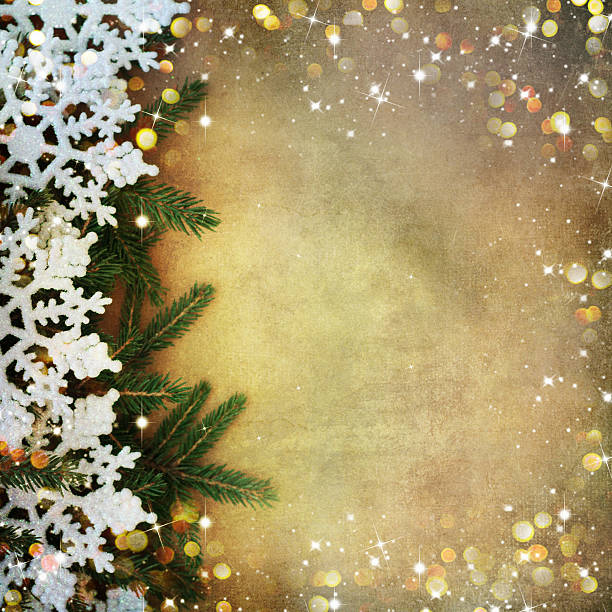 istock christmas vintage background with snowflakes on old paper textur 590584900