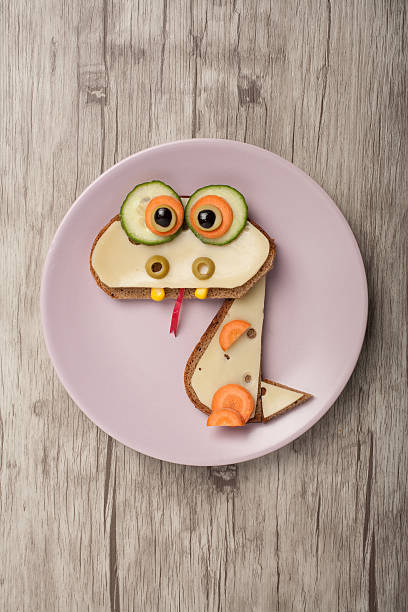 istock Dragon made of bread and cheese 590585276