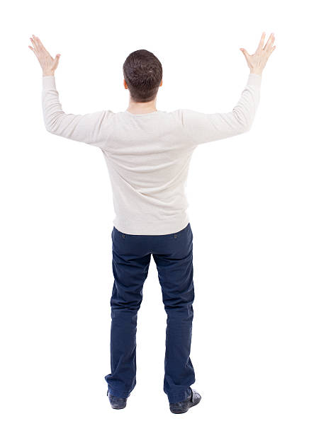 istock Businessman defends his hands on top of something 590585850