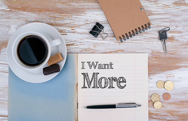 istock I Want More - Copybook on the desktop 590586806