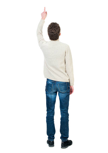 istock Back view of pointing business man. 590589516