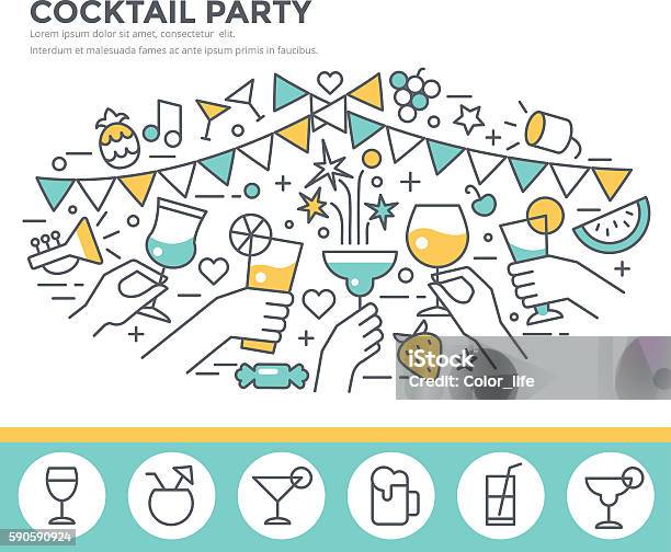 Illustration De Cocktail Vecteurs libres de droits et plus d'images vectorielles de Trinquer - Trinquer, Happy Hour, Icône