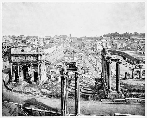 istock Roman Forum, Italy in 1880s 590591562