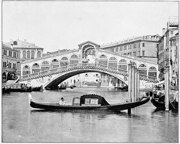 istock Rialto Bridge in Venice, Italy in 1880s 590591780
