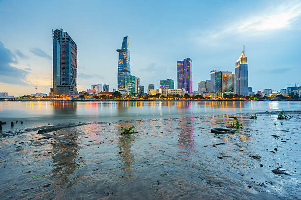 istock Downtown Saigon in sunset, Ho Chi Minh city, Vietnam 590594882