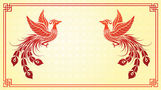 中国フェニックステンプレート - phoenix点のイラスト素材／クリップアート素材／マンガ素材／アイコン素材