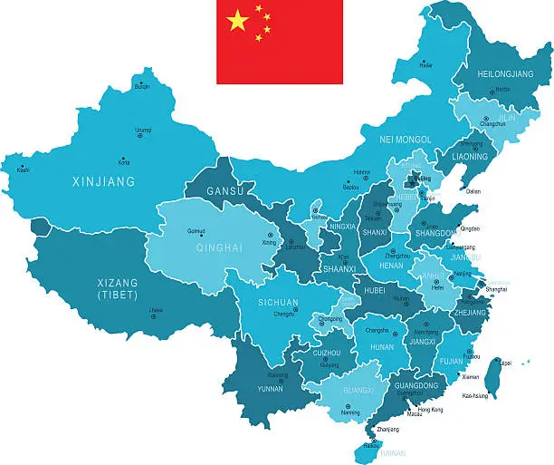 Vector illustration of China Map