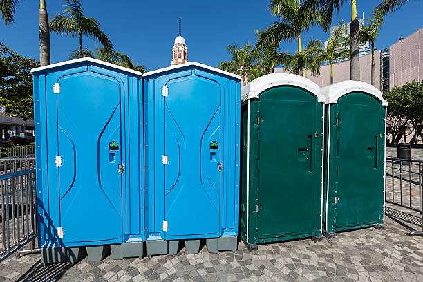 istock Portable toilets in Tsim Sha Tsui Hong Kong 590599664