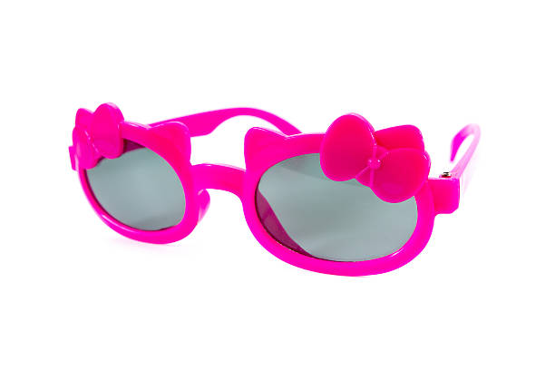 istock Pink sunglasses with ribbon and bow style isolated on white 590600336