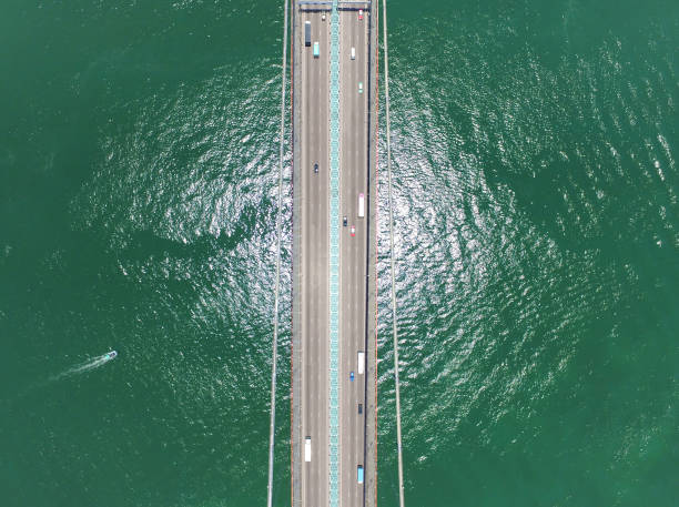 istock Aerial view of Tsing Ma Bridge 590603326