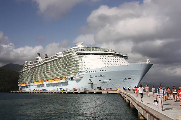 oyal Caribbean, Allure of the Seas docked in Labadee, Haiti Labadee, Haiti - July 31, 2012 : Royal Caribbean, Allure of the Seas docked in Labadee, Haiti. Allure of the Seas is one of the largest tourist ship of Royal Caribbean citadel haiti photos stock pictures, royalty-free photos & images