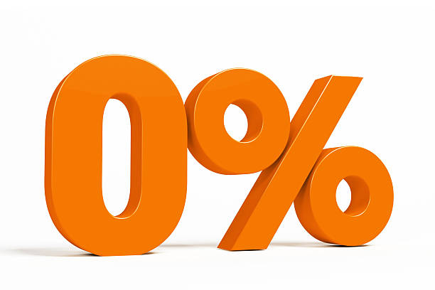 istock Orange 3d 0% on white background for autumn sale campaigns. 590605914