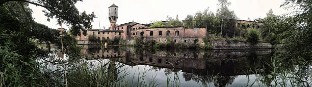 old paper factory - baudenkmal imagens e fotografias de stock