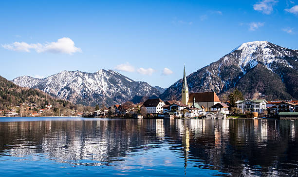 rottach-egern  - lake tegernsee foto e immagini stock