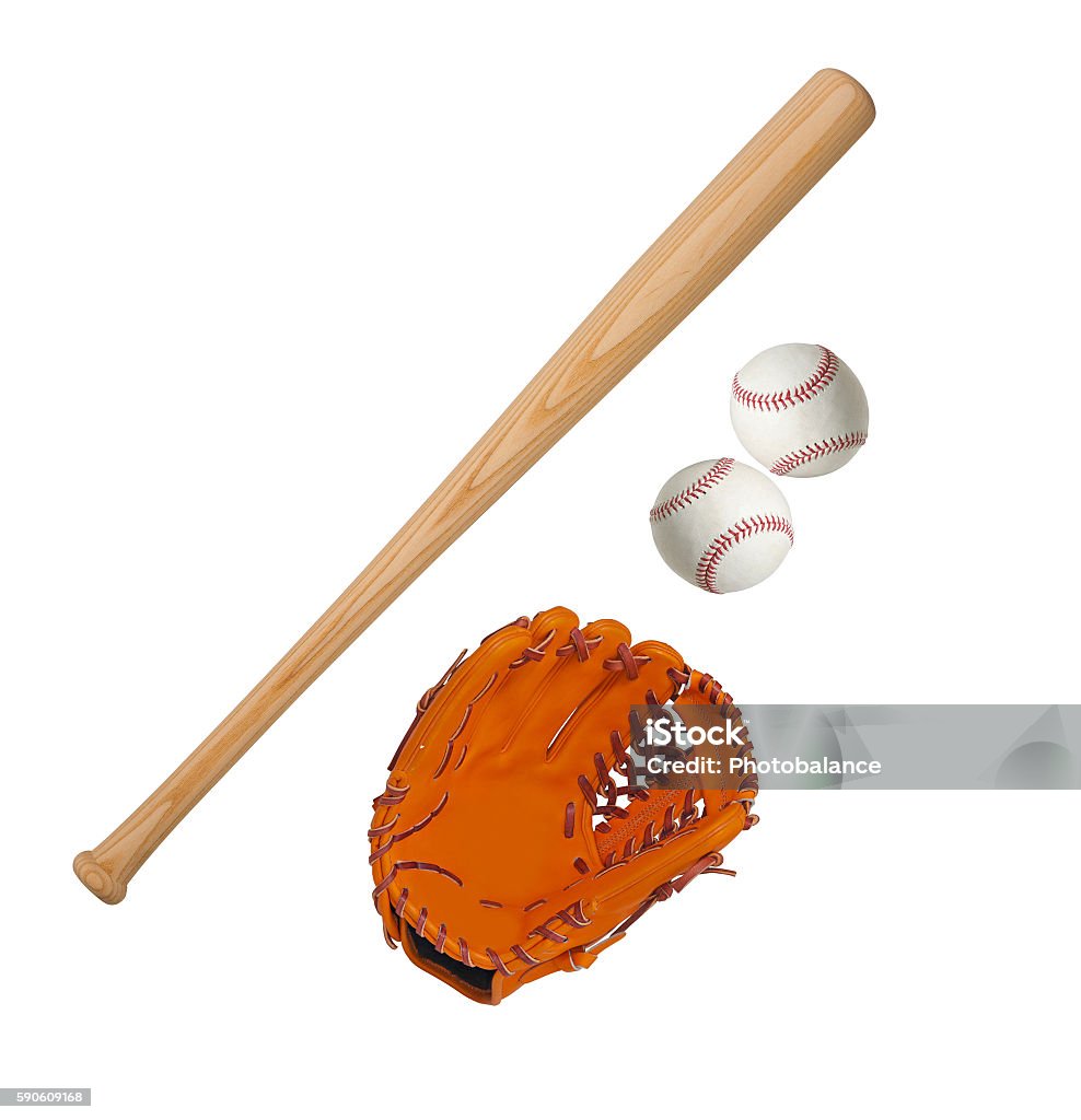 baseball theme baseball theme isolated on white background Baseball - Sport Stock Photo