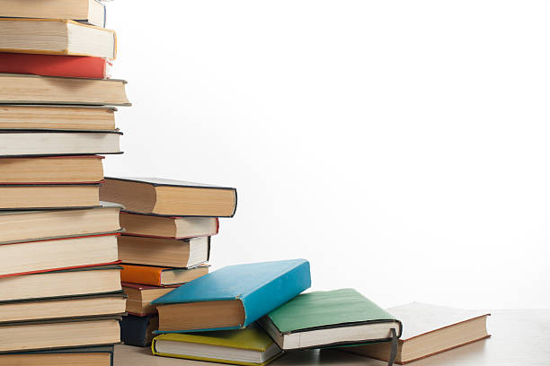 istock Stack of books isolated on white background. Education concept. Back 590609350