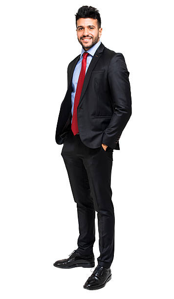 istock Smiling young businessman full length 590610376
