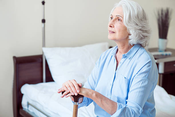 istock Lonely senior female patient 590610688
