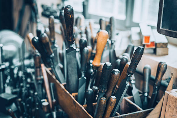 istock Carpentry in vintage style 590611180