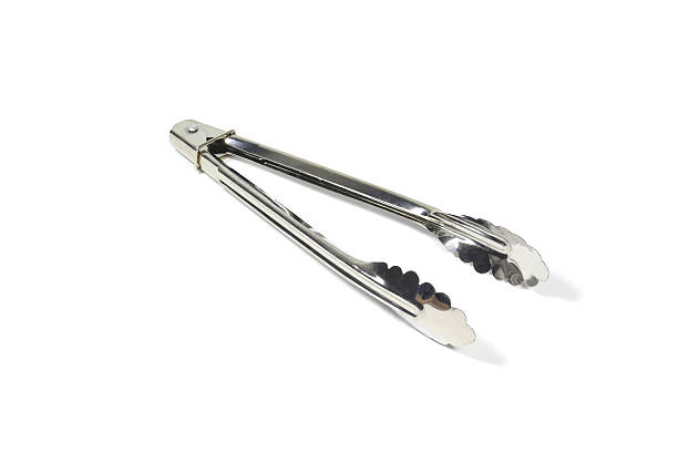 Kitchen Tongs Isolated On A White Background With Clipping Path