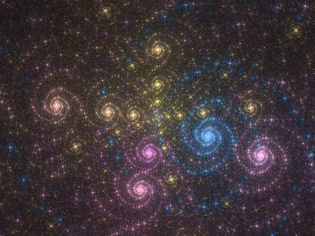 istock Spiral Star magnetic vortices. 3D illustration 590614222