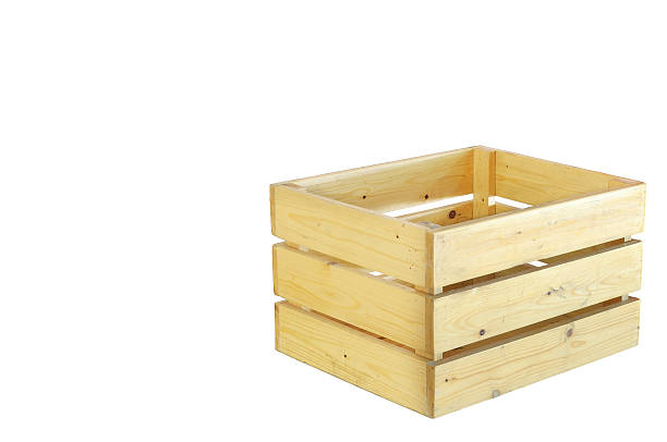 istock Classic wooden box isolated on white background. 590616600