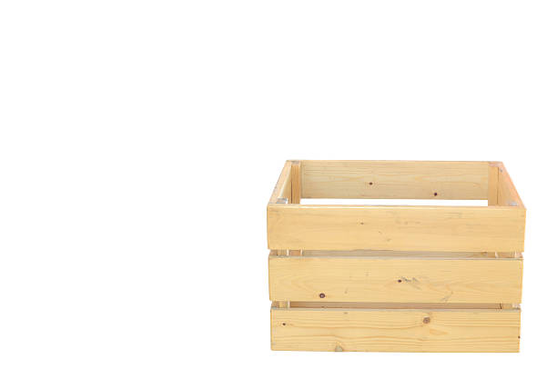 istock Classic wooden box isolated on white background. 590616678