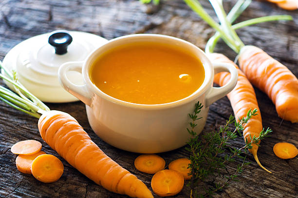 Carrot soup Carrot soup squash soup stock pictures, royalty-free photos & images