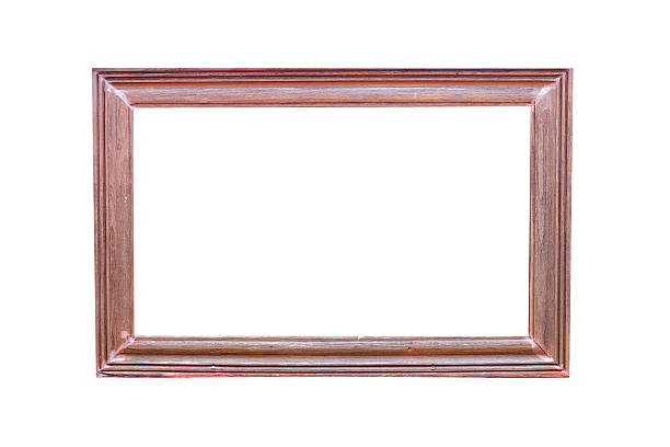 istock Pattern of wood frame carve on white 590618106
