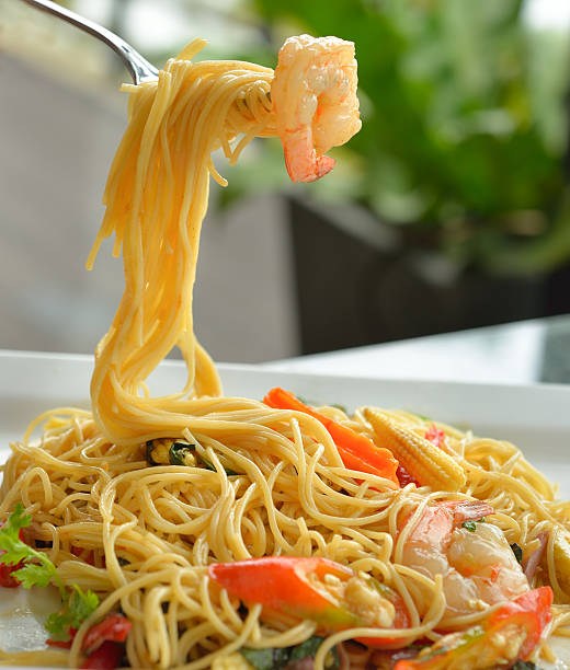 istock Spagetti seafood,Fusion food 590618468
