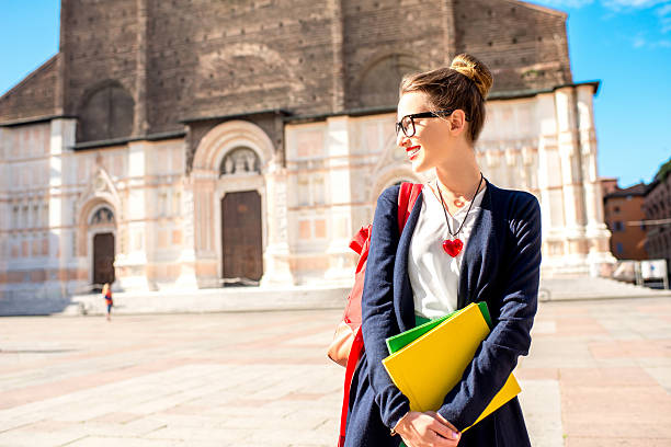 istock Student in Bologna city 590619964