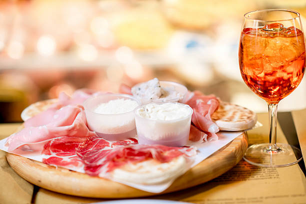 traditional italian aperitif - italian appetizer imagens e fotografias de stock