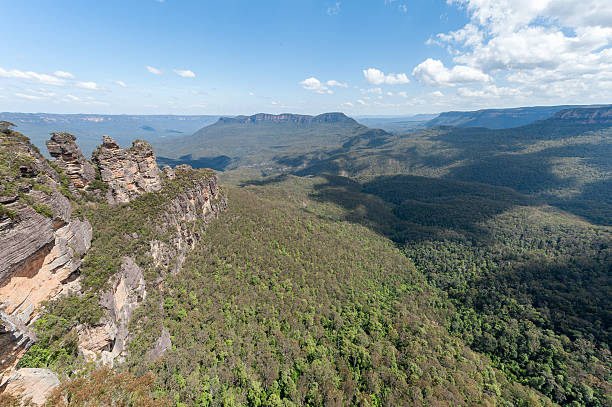 istock Blue Mountains in Sydney, Australia. Cloudy Blue Sky 590623694