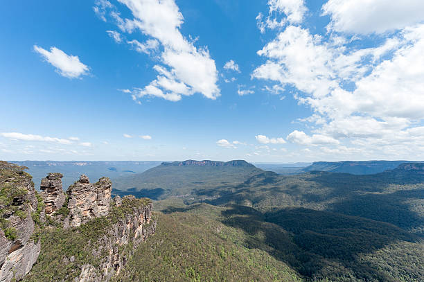 istock Blue Mountains in Sydney, Australia. Cloudy Blue Sky 590623740
