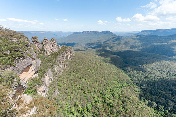 istock Blue Mountains in Sydney, Australia. Cloudy Blue Sky 590623784