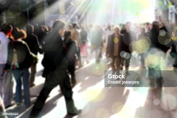 People On Busy Street Stock Photo - Download Image Now - Population Explosion, Motion, Abstract