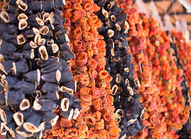 Colorful Dry Foods At Bazaar - Stock Image 0034
