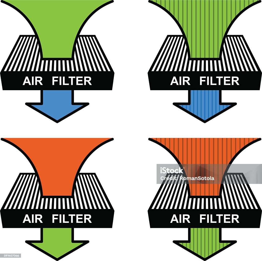 Filter System Symbol Air Filter Symbols Stock Illustration - Download Image Now - Air ...