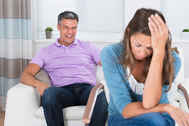 istock Mature Man Shouting To The Woman 591411070