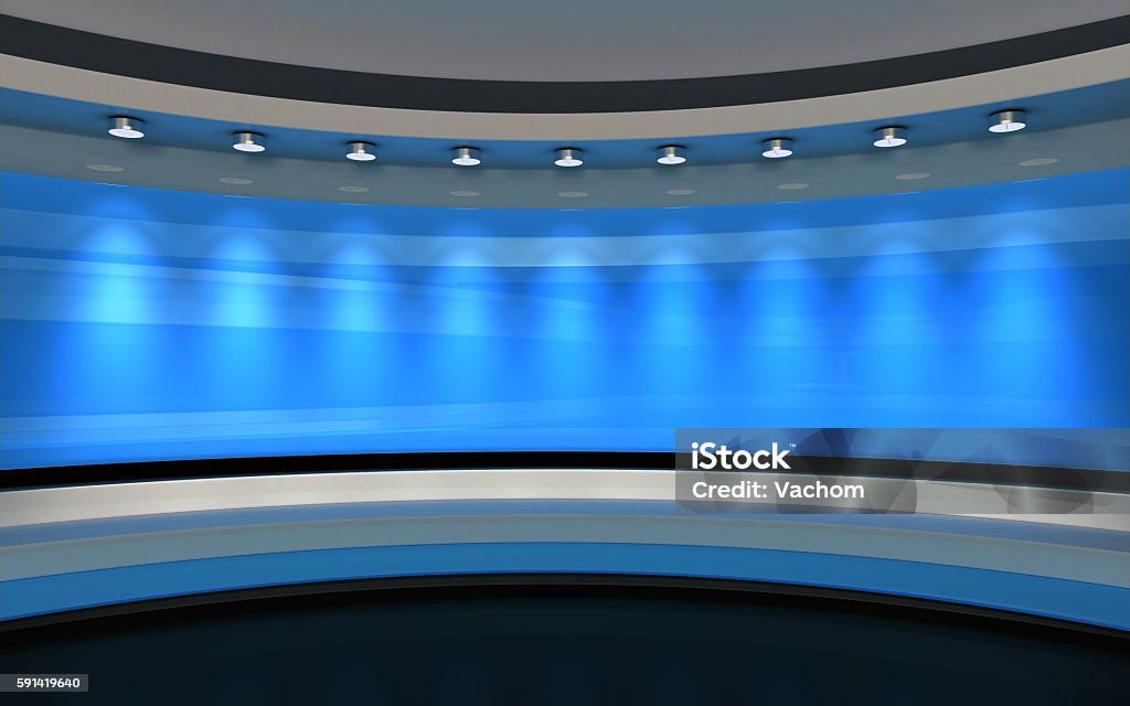Blue Studio. Blue backdrop. 3d rendering Blue backdrop. 3d rendering Studio Shot Stock Photo