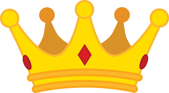 Vector illustration of crown. Made in trendy flat style.