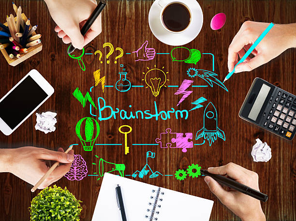 Brainstorm Session With A Mind Map And A Keyboard Tablet – Free Stock Photo
