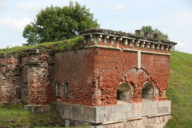 Buildings of 19th century from red brick. Daugavpils fortress