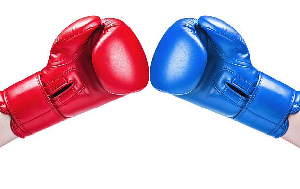 istock leather boxing glove red and blue 591423394
