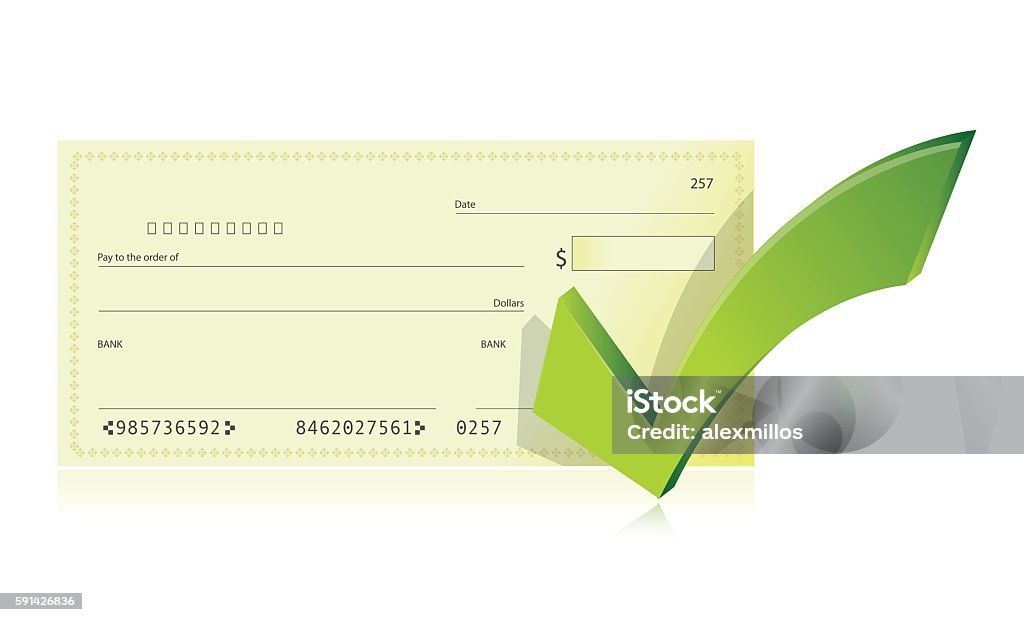 Checkbook Drawing Bank Checkbook And Check Mark Illustration Stock Illustration ...
