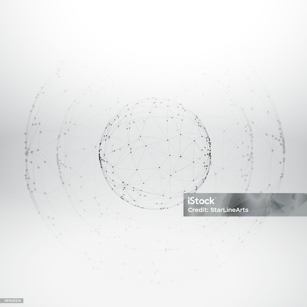 mesh wireframe sphere Abstract stock vector