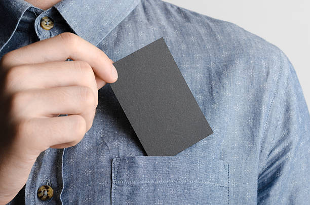 istock Black Business Card Mock-Up (85x55mm) 591432882