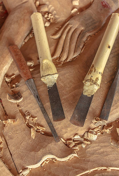 istock Tools of the wood carver 591433152